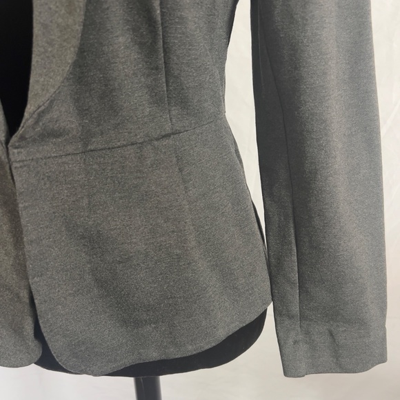 QUINCE gray knit blazer women's size S small business casual career fitted - Picture 3 of 9
